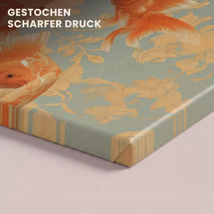 Leinwandbild - Goldfisch - Orange - Weiblich - Blond — 4