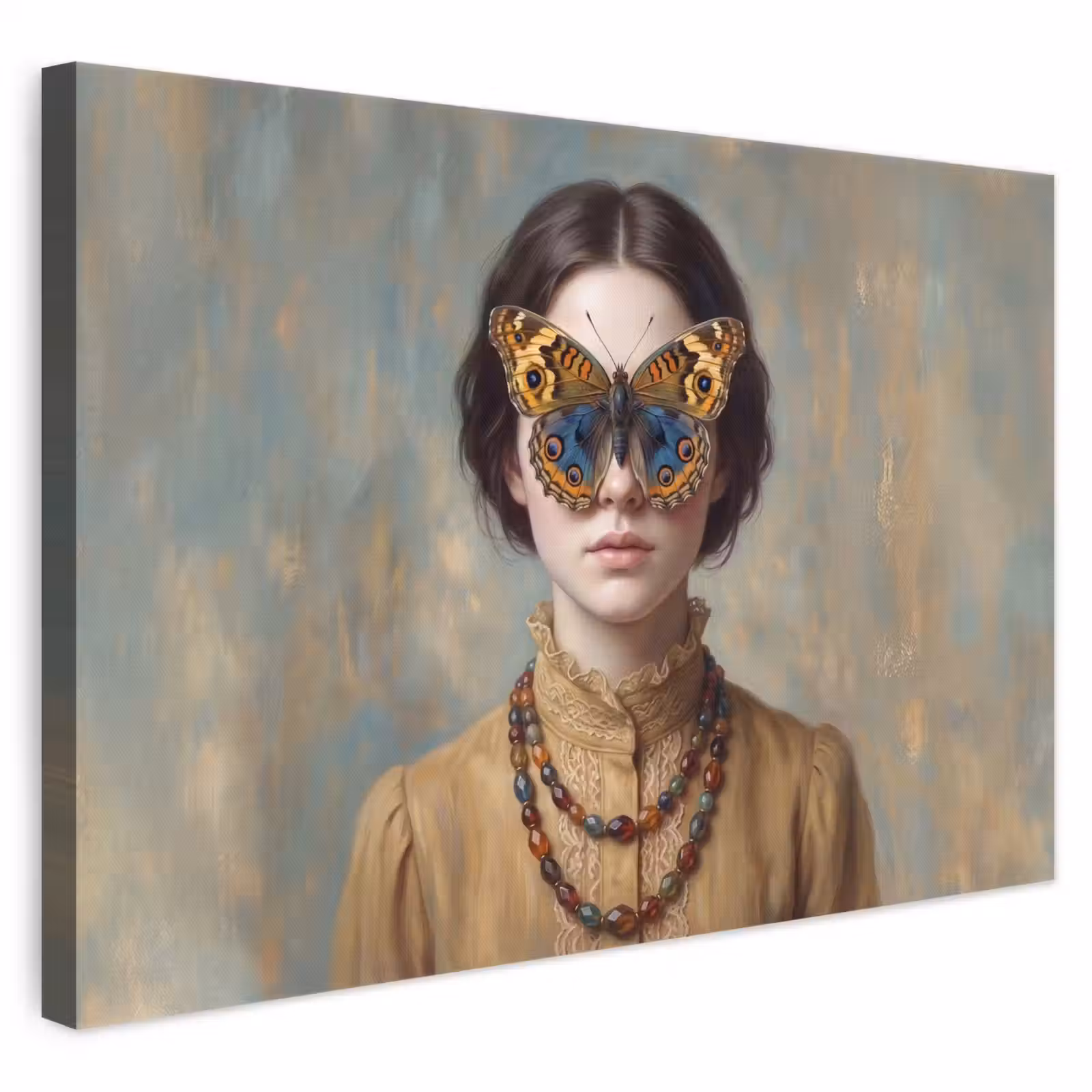 Leinwandbild - Porträt - Schmetterling - Farbenfroh — 1