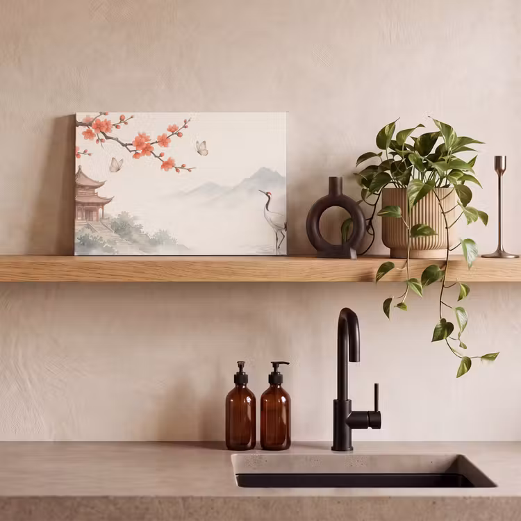 Leinwandbild - Kran - Asien - Klassiker — 3