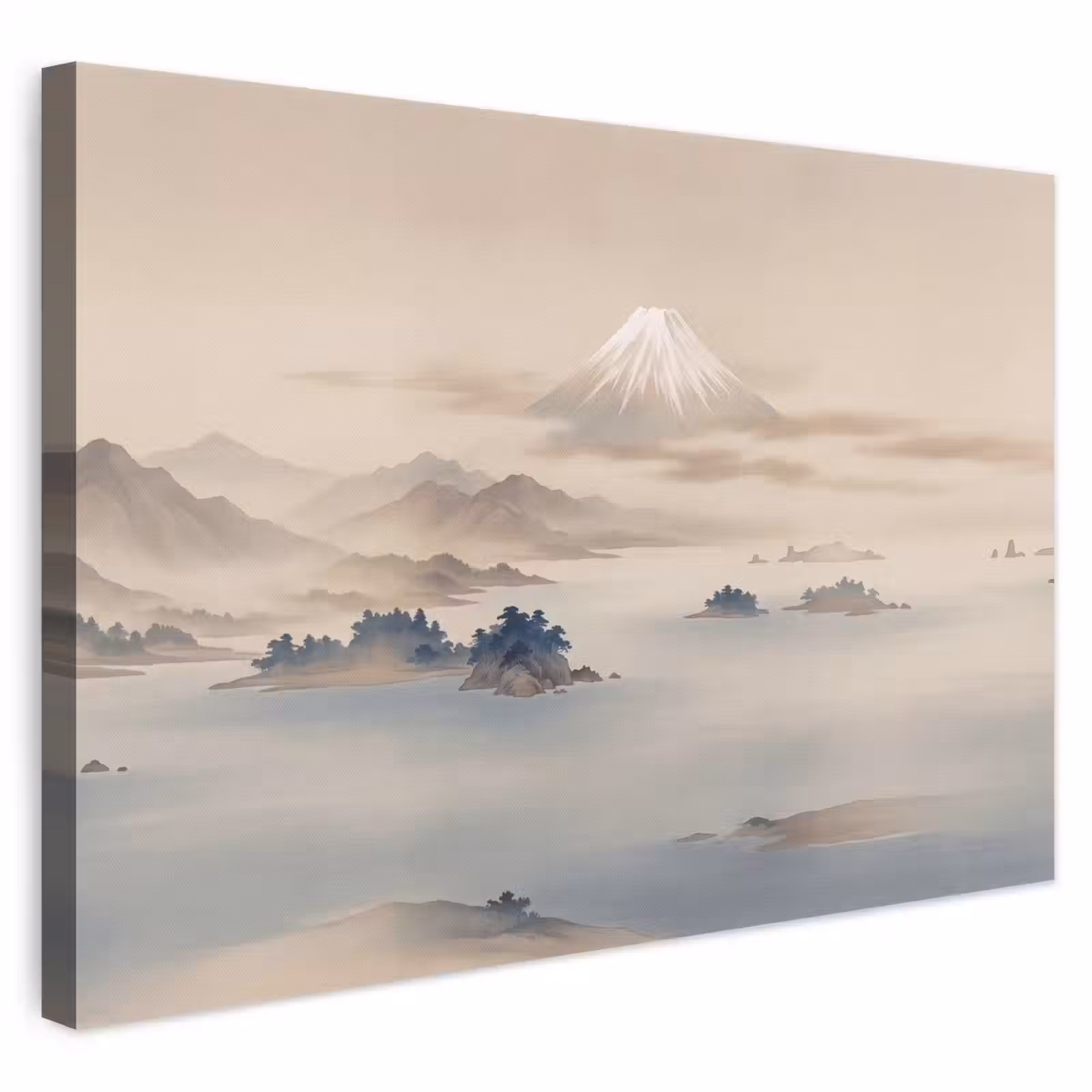 Leinwandbild - Japanisch - Landschaft - Beige — 1
