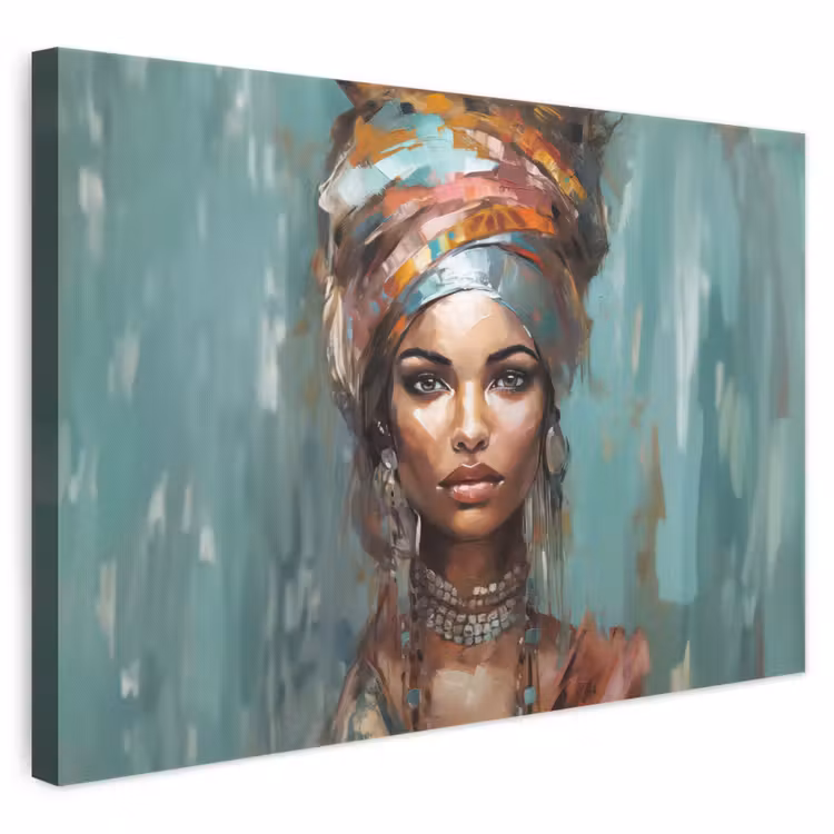 Leinwandbild - Frau - Kunst - Schmuck - Porträt — 1