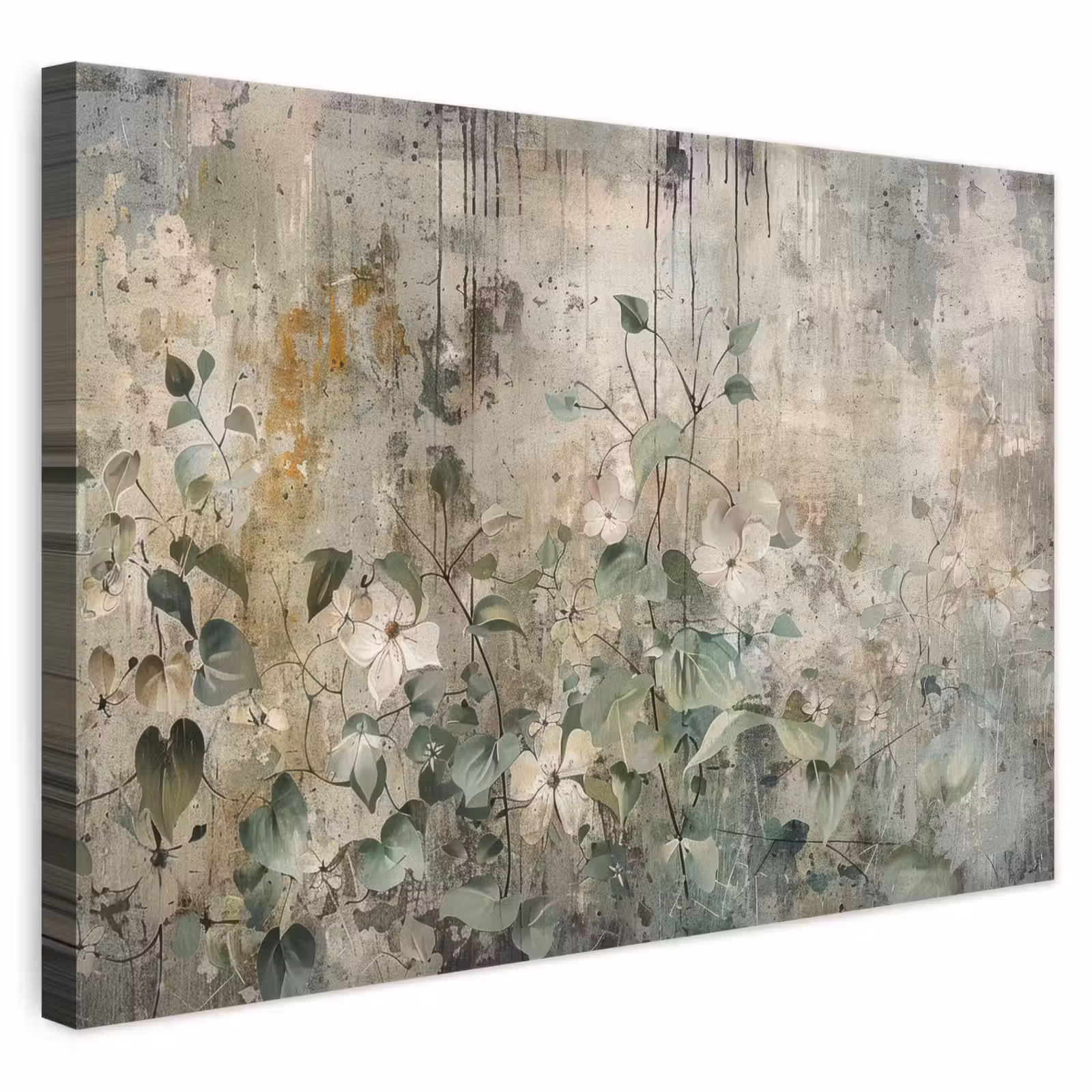 Leinwandbild - Blumen - Blätter - Abstrakt - Modern — 1