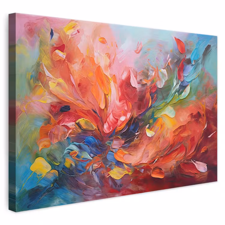 Leinwandbild - Ölgemälde - Kunst - Abstrakt - Farbenfroh — 1