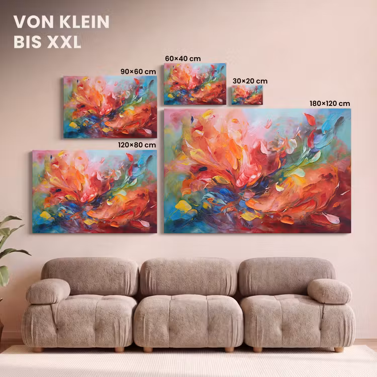 Leinwandbild - Ölgemälde - Kunst - Abstrakt - Farbenfroh — 6