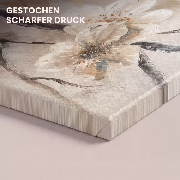 Leinwandbild - Blumen - Natur - Weiß - Blüte - Abstrakt — 4