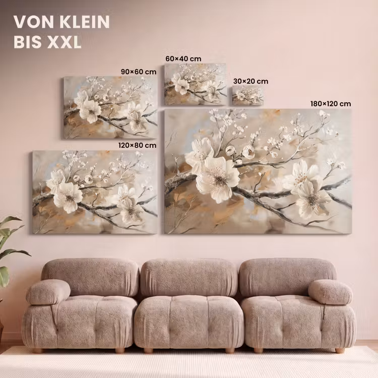 Leinwandbild - Blumen - Natur - Weiß - Blüte - Abstrakt — 6