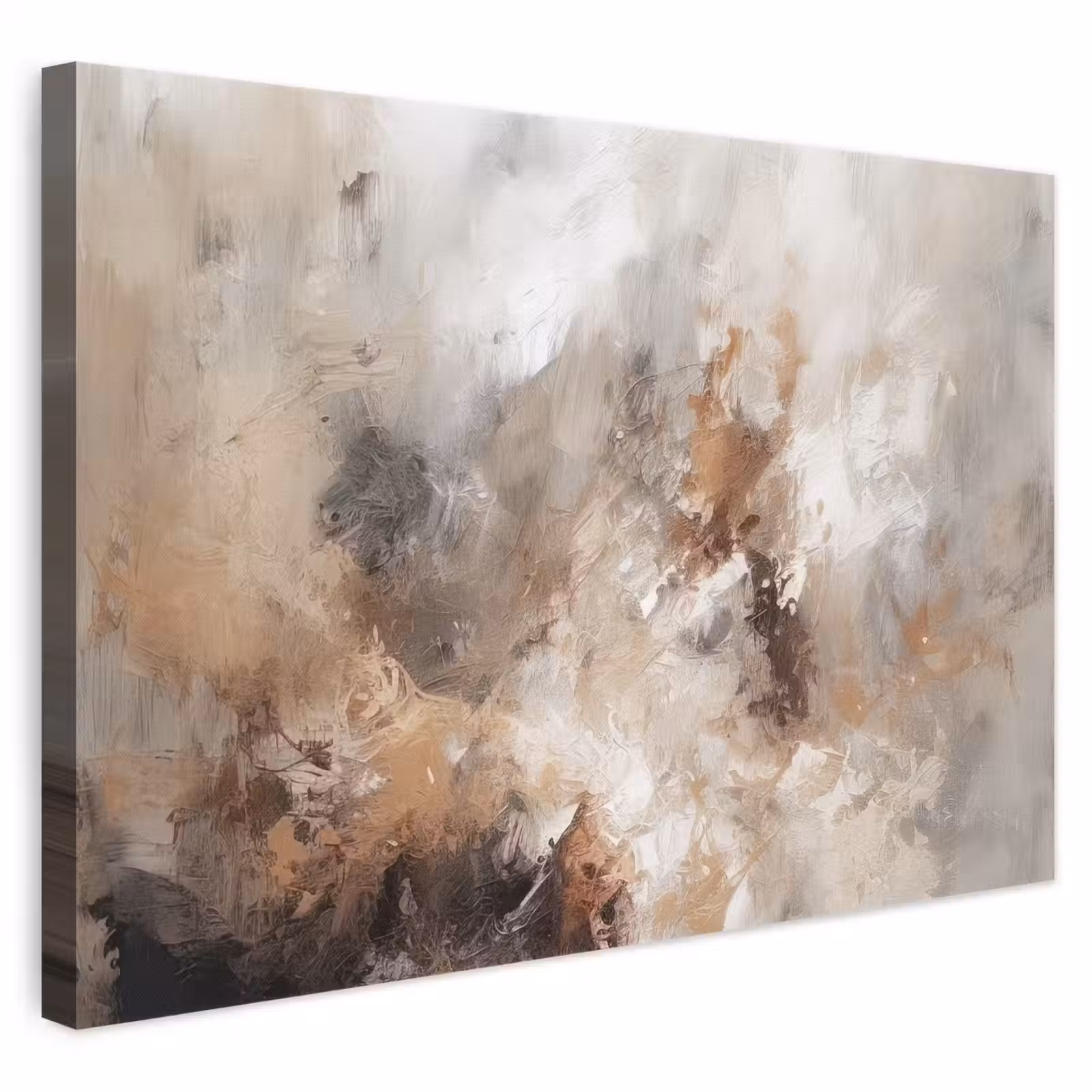 Leinwandbild - Farbe - Abstrakt - Beige - Kunst — 1