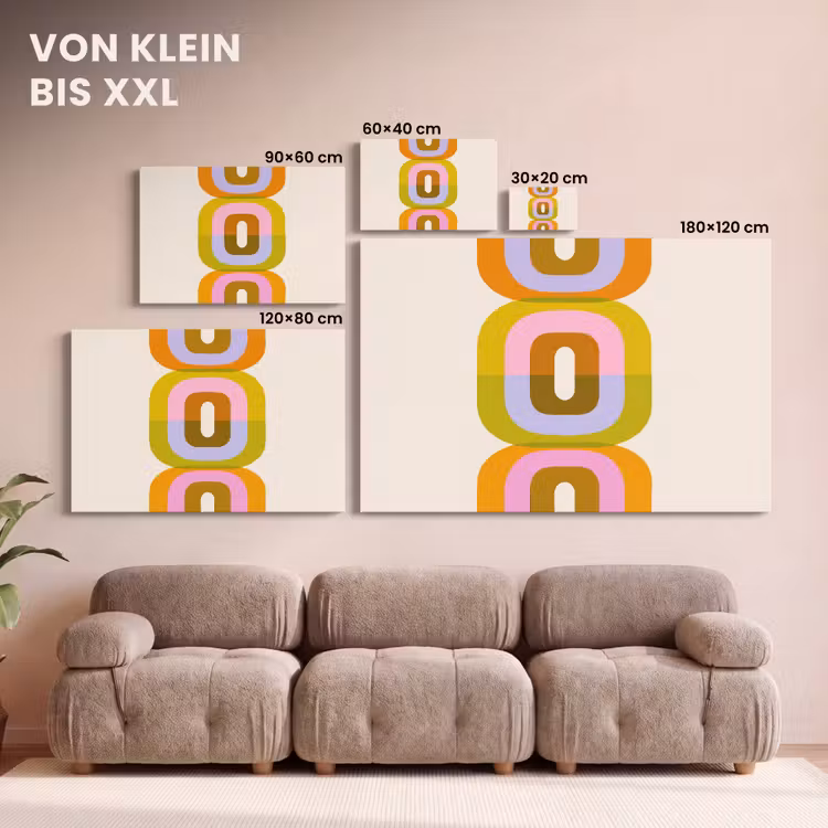 Leinwandbild - Stapeln - Formen - Orange — 6