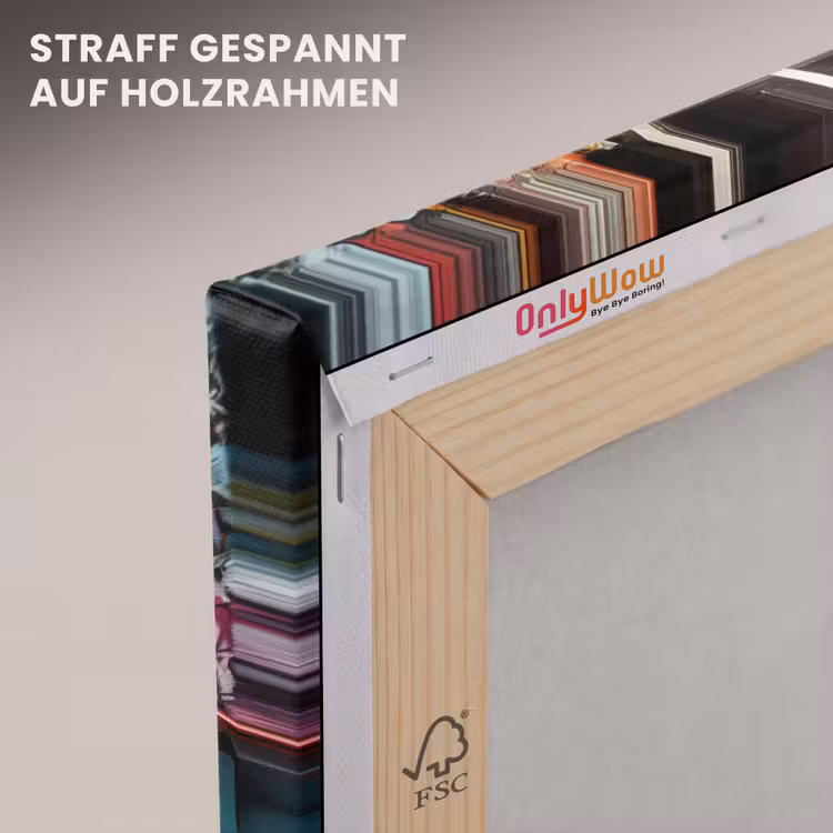 Leinwandbild - Treppe - Graffiti - Farben - Kunst — 5