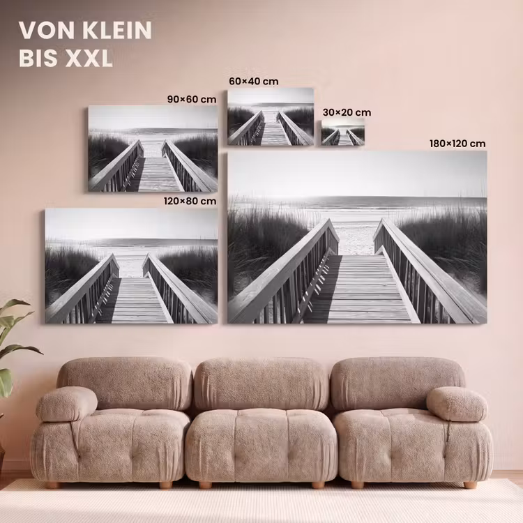 Leinwandbild - Steg - Holz - Strand - Meer — 6