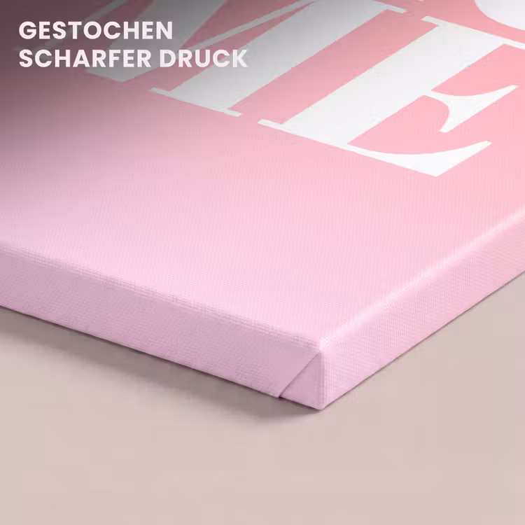 Leinwandbild - Startseite - Buchstaben - Groß - Rosa — 6