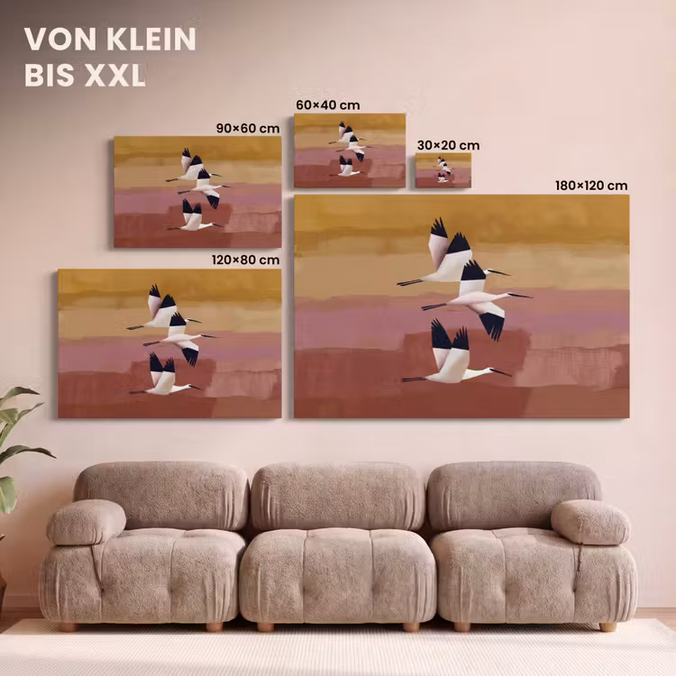 Leinwandbild - Vögel - Schnabel - Abstrakt — 6