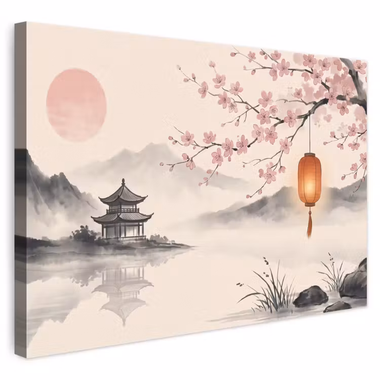 Leinwandbild - Sonne - Japanisch - Traditionell — 1