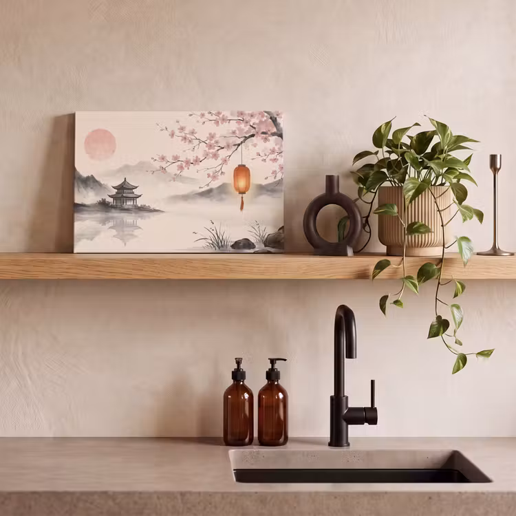 Leinwandbild - Sonne - Japanisch - Traditionell — 3
