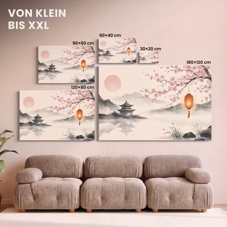 Leinwandbild - Sonne - Japanisch - Traditionell — 6