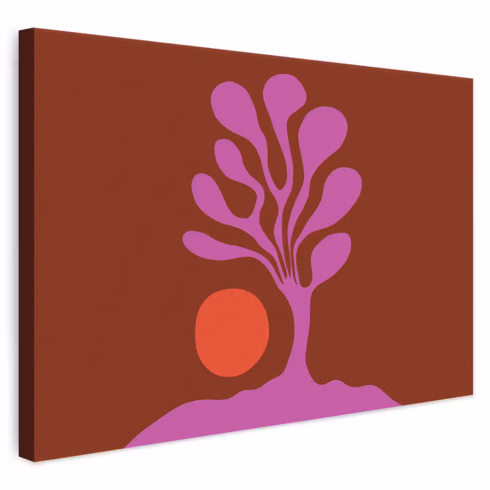 Leinwandbild - Baum - Lila - Kreis - Fließend — 1