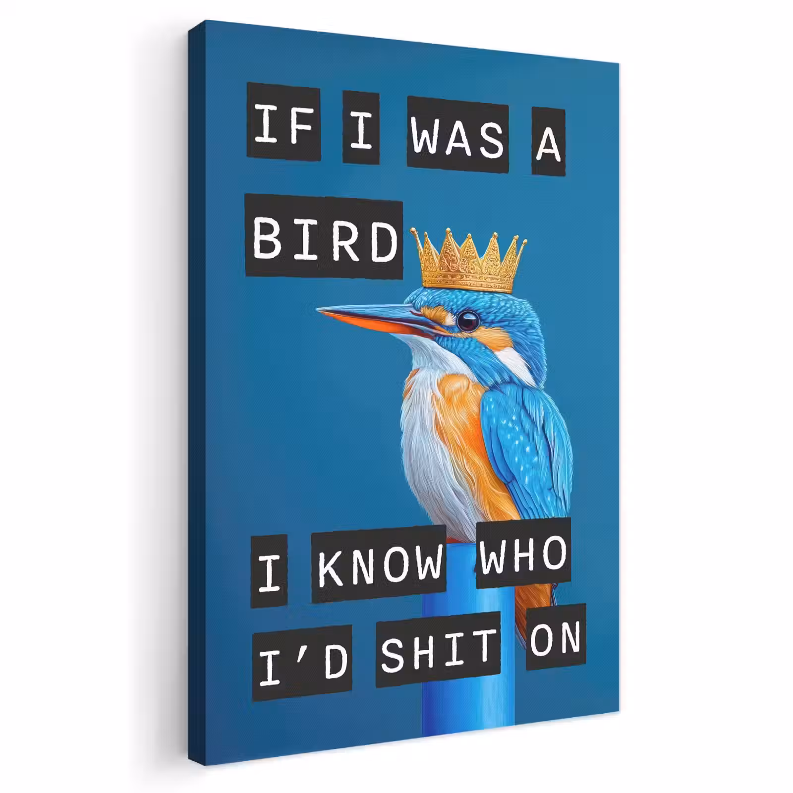 Leinwandbild - Vogel - Dekoration - Eisvogel - Blau — 1