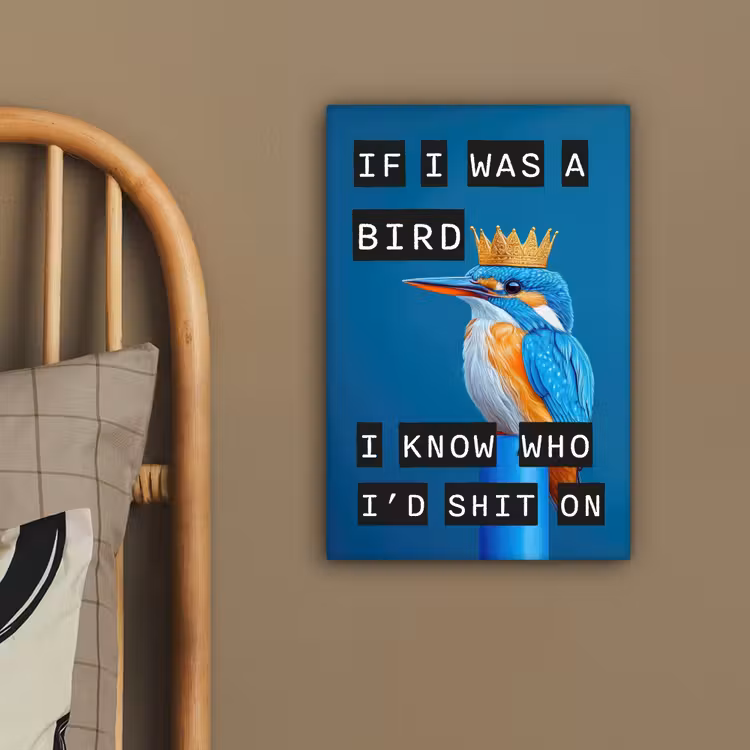 Leinwandbild - Vogel - Dekoration - Eisvogel - Blau — 3
