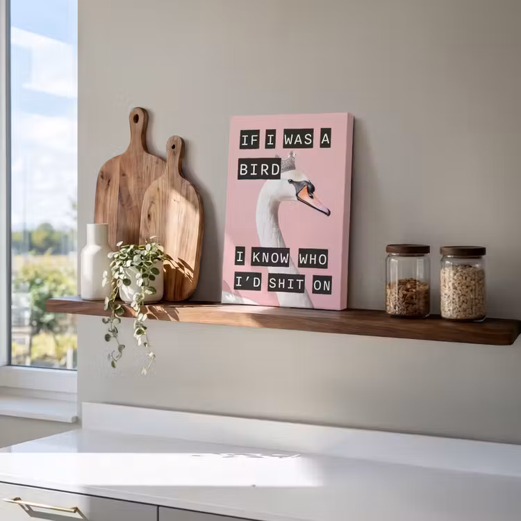 Leinwandbild - Schwan - Vogel - Dekoration - Rosa — 5
