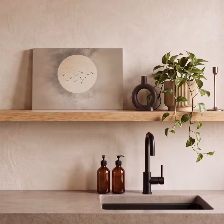 Leinwandbild - Vogel - Beige - Japanisch — 3
