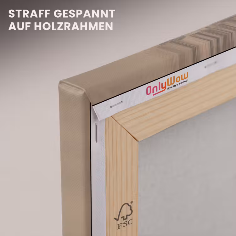 Leinwandbild - Vogel - Beige - Japanisch — 5