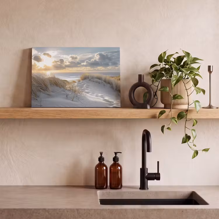 Leinwandbild - Zonsondergang - Duinen - Planten - Natuur - Strand — 3