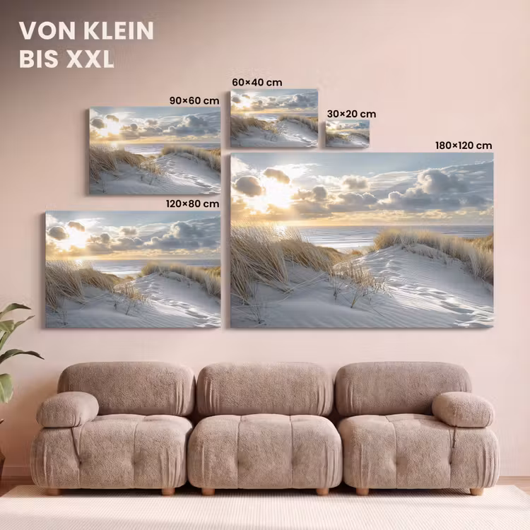 Leinwandbild - Zonsondergang - Duinen - Planten - Natuur - Strand — 6
