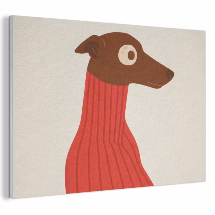 Akustikbild - Silhouette - Hund - Pullover - Rot — 1