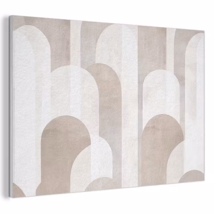 Akustikbild - Abstrakte Bögen - Modern - Beige — 1