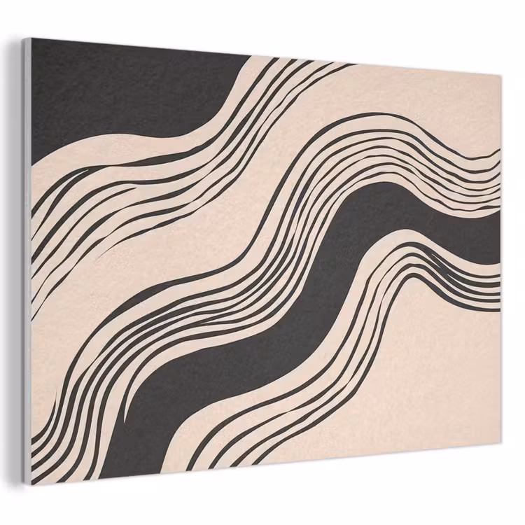 Akustikbild - Waves - Schwarz - Sand — 1