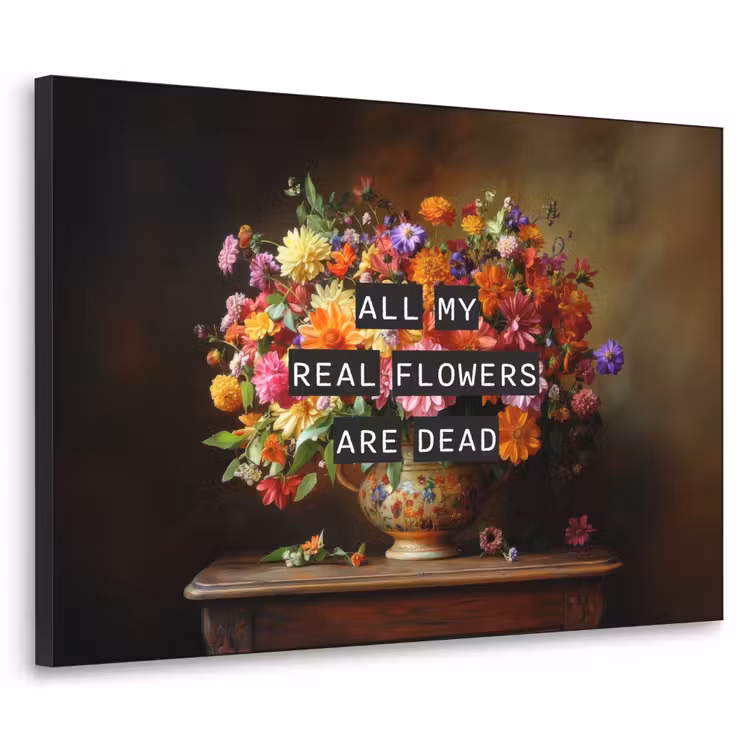 Art Frame - Farbe - Blumen - Vintage - Blumenvase — 1