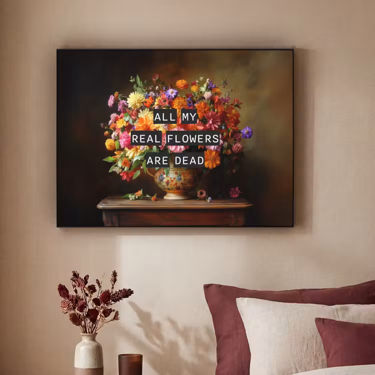 Art Frame - Farbe - Blumen - Vintage - Blumenvase — 2