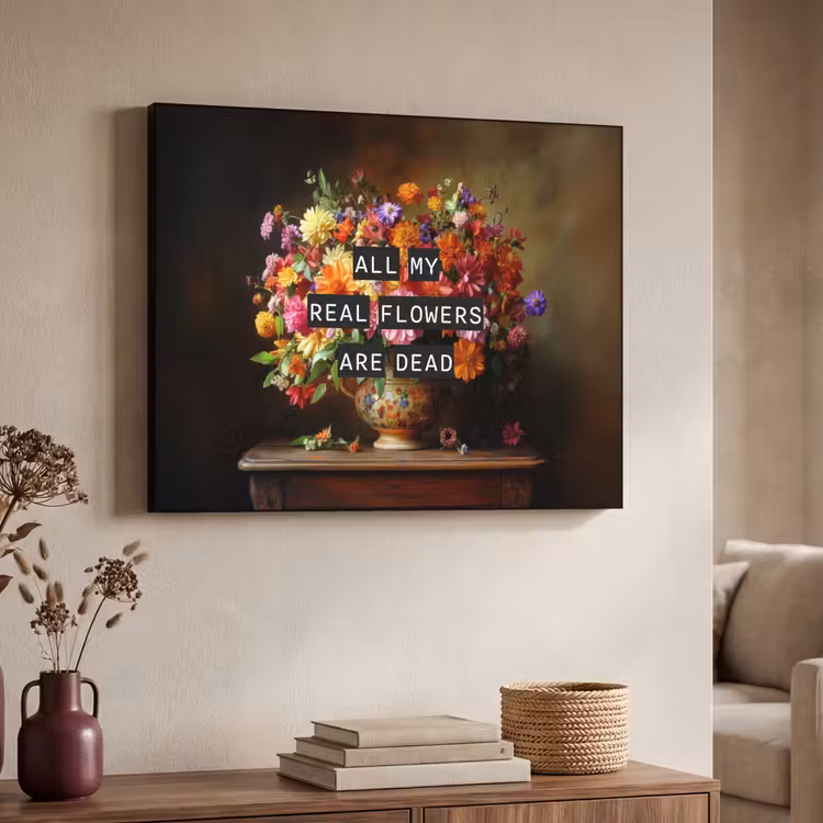 Art Frame - Farbe - Blumen - Vintage - Blumenvase — 3