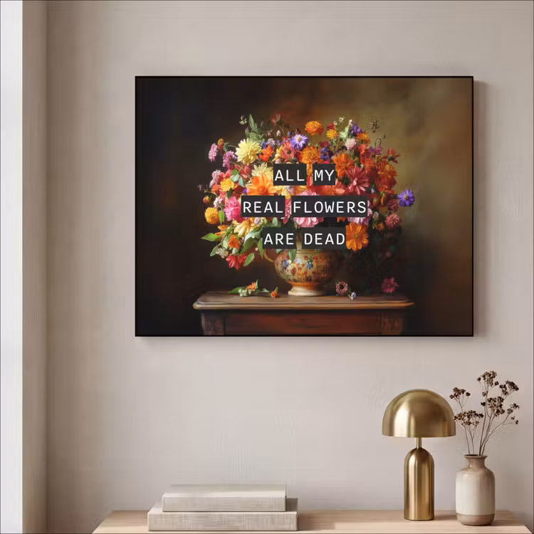 Art Frame - Farbe - Blumen - Vintage - Blumenvase — 4