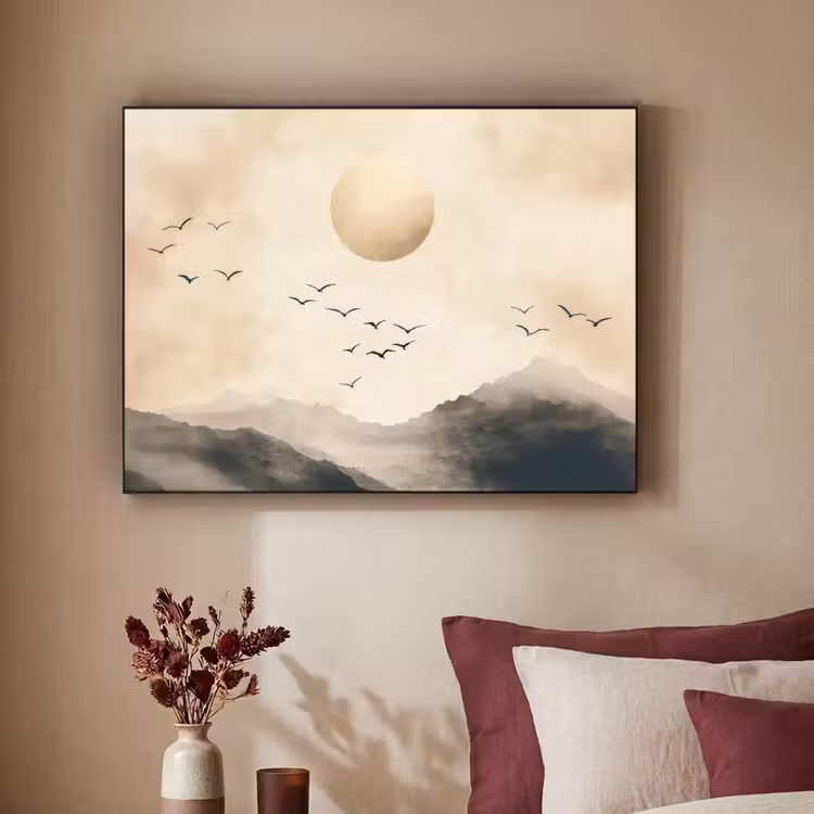 Art Frame - Landschaft - Japandi - Vogel — 2