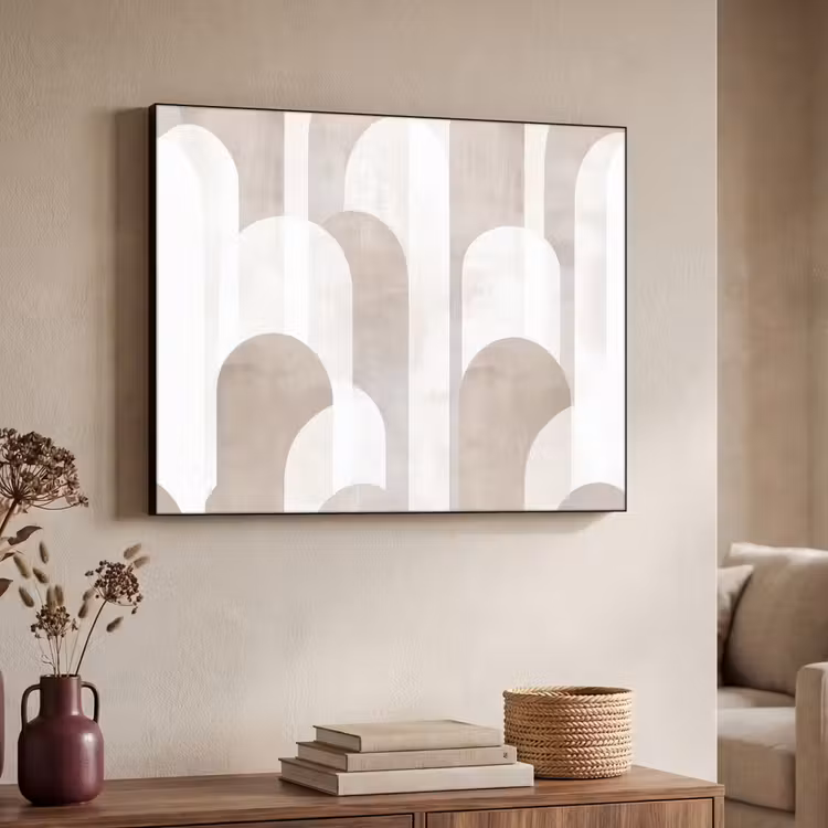 Art Frame - Abstrakte Bögen - Modern - Beige — 3