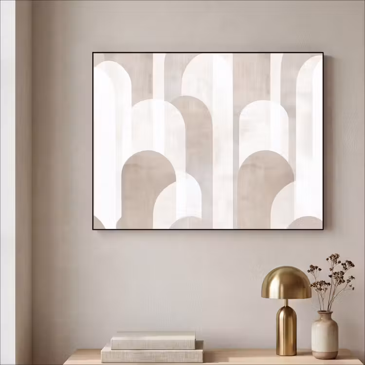 Art Frame - Abstrakte Bögen - Modern - Beige — 4
