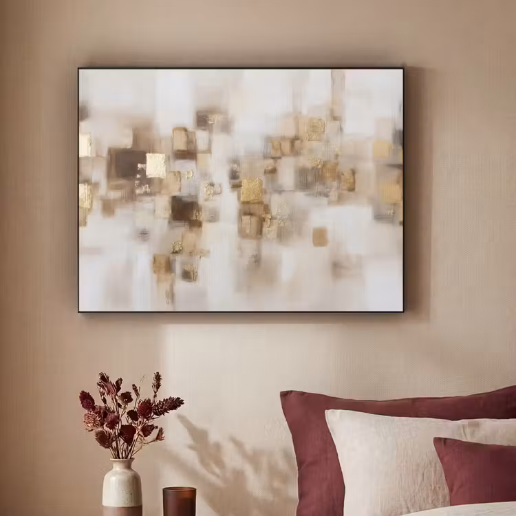 Art Frame - Abstrakte Quadrate - Erdtöne - Neblig — 2