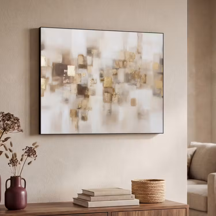 Art Frame - Abstrakte Quadrate - Erdtöne - Neblig — 3