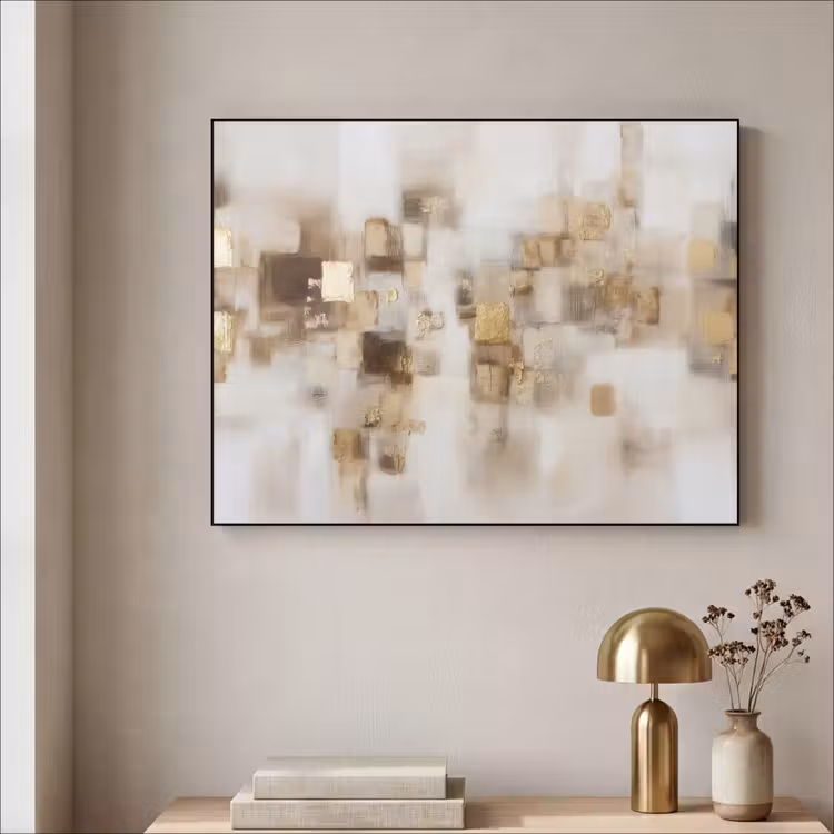Art Frame - Abstrakte Quadrate - Erdtöne - Neblig — 4