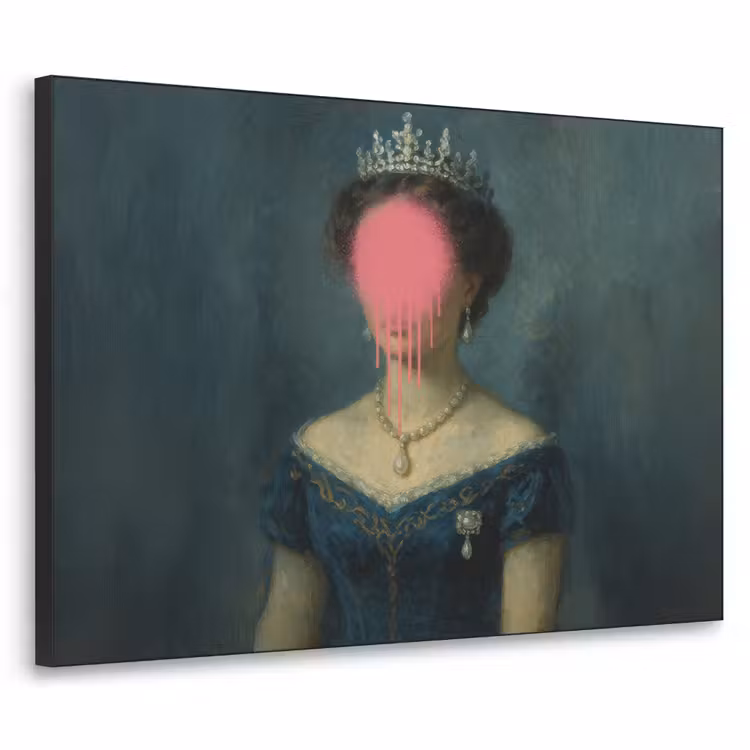 Art Frame - Krone - Rosa tropfende Farbe - Porträt — 1