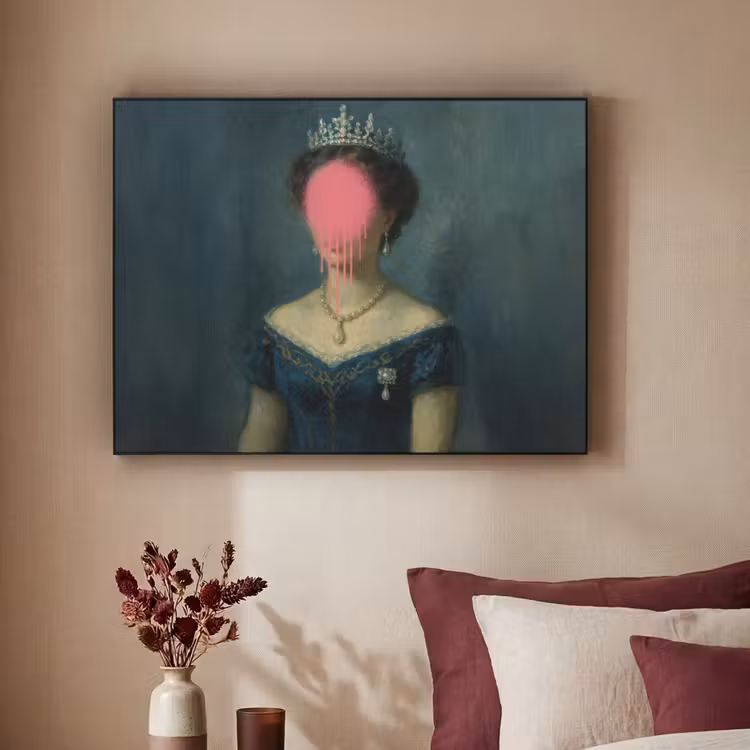 Art Frame - Krone - Rosa tropfende Farbe - Porträt — 2