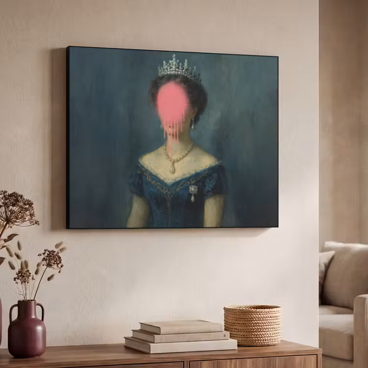 Art Frame - Krone - Rosa tropfende Farbe - Porträt — 3