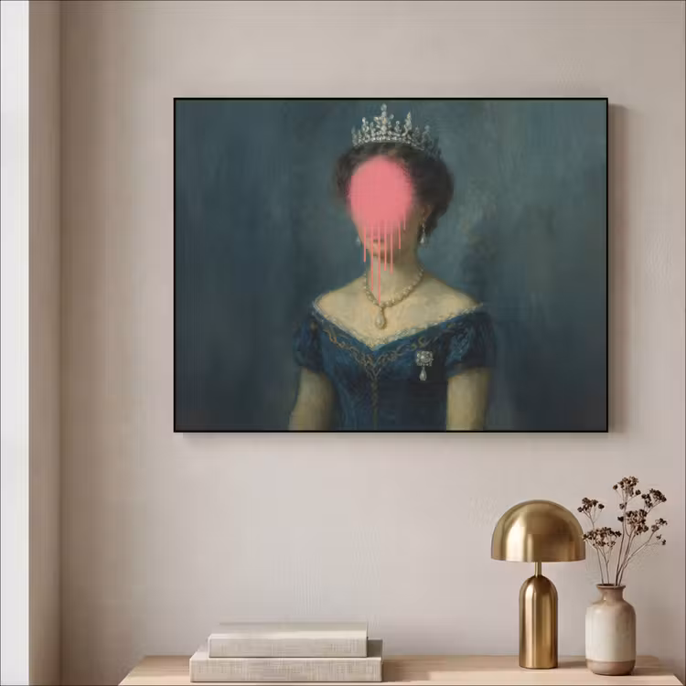 Art Frame - Krone - Rosa tropfende Farbe - Porträt — 4