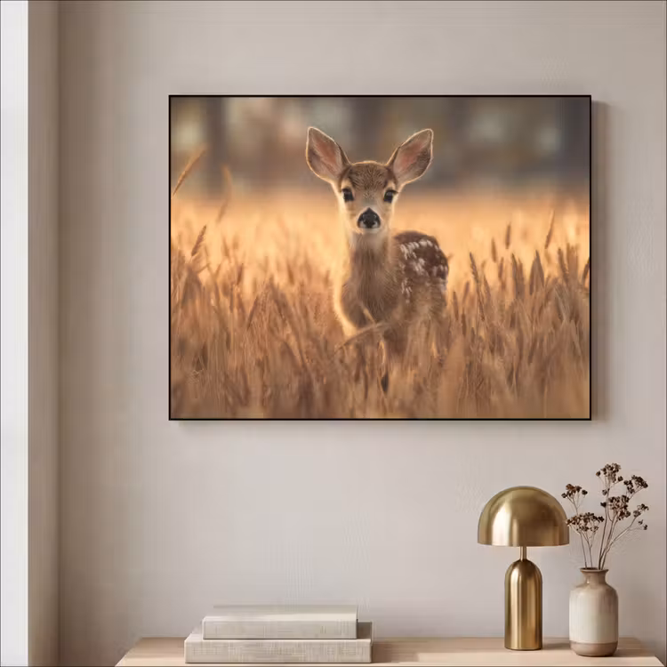Art Frame - Hirsche - Kornfeld - Braun — 4