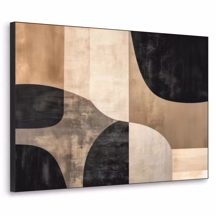 Art Frame - Abstrakt - Flugzeuge - Schwarz - Rund — 1