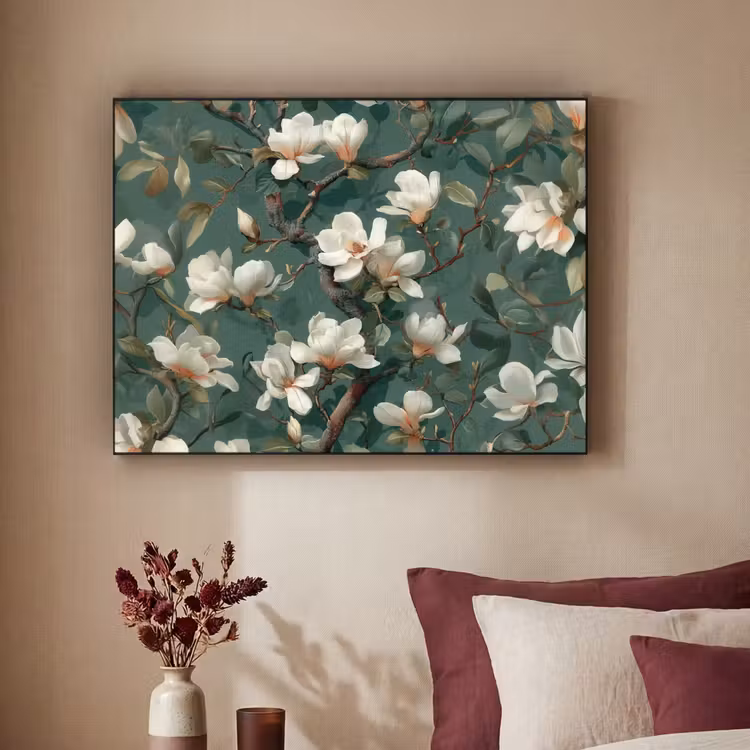 Art Frame - Blumen - Zweige - Weiß - Klassisch — 2