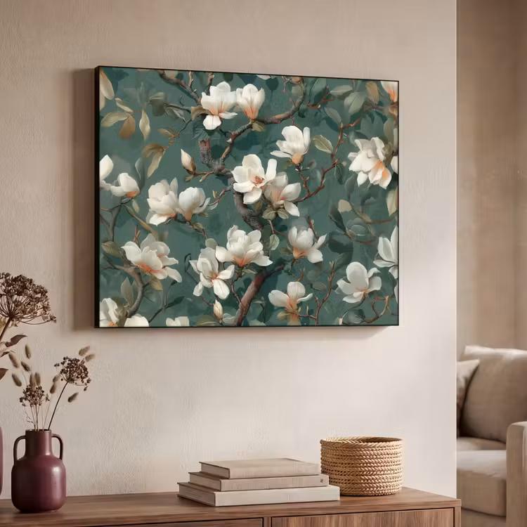 Art Frame - Blumen - Zweige - Weiß - Klassisch — 3