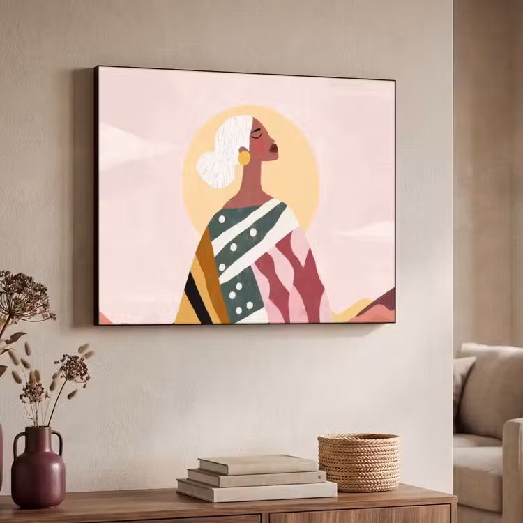 Art Frame - Frau - Sonne - Bunt — 3