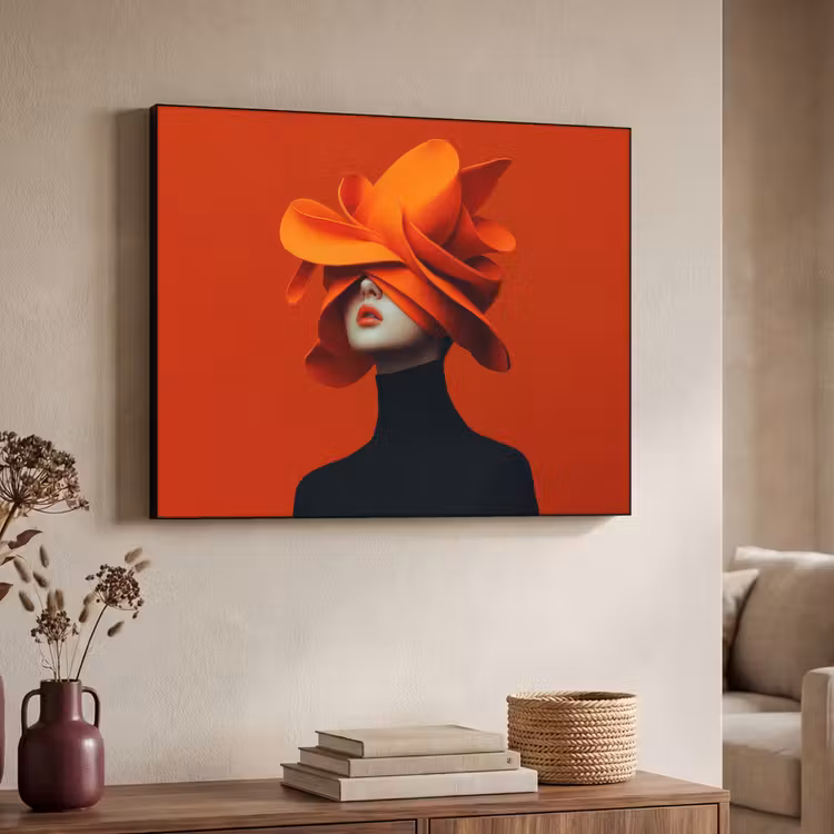 Art Frame - Orange - Hut - Frau — 3